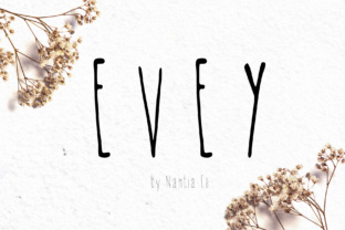 Evey: A Script Font for Crafters and Product Creators