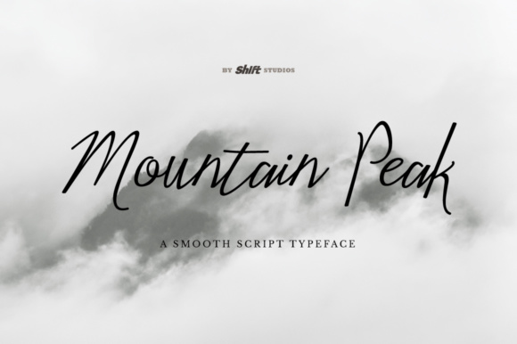 Mountain Peak: A Script Font for Elegant Craft Projects