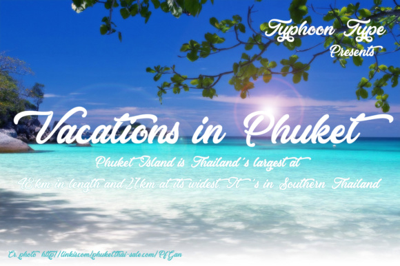 Vacations in Phuket: A Script Font for Web Design